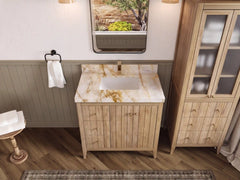 Atlanta Teak Wood 36 in. W x 22 in. D Center Sink Bathroom Vanity - photo 52