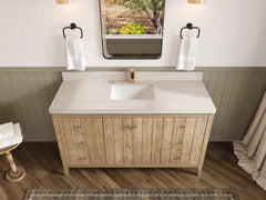 Atlanta Teak Wood 60 in. W x 22 in. D Single Sink Bathroom Vanity - photo 50