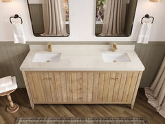 Atlanta Teak Wood 72 in. W x 22 in. D Double Sink Bathroom Vanity - photo 50