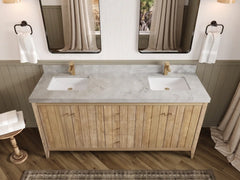 Atlanta Teak Wood 72 in. W x 22 in. D Double Sink Bathroom Vanity - photo 49