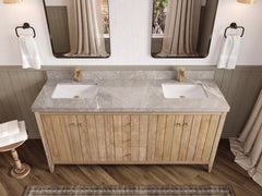 Atlanta Teak Wood 72 in. W x 22 in. D Double Sink Bathroom Vanity - photo 54