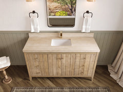 Atlanta Teak Wood 60 in. W x 22 in. D Single Sink Bathroom Vanity - photo 49