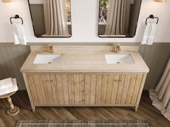 Atlanta Teak Wood 72 in. W x 22 in. D Double Sink Bathroom Vanity - photo 56