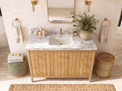 Atlanta Teak Wood 48 in. W x 22 in. D Single Sink Bathroom Vanity - photo 11