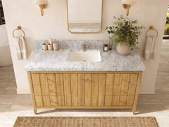 Atlanta Teak Wood 60 in. W x 22 in. D Single Sink Bathroom Vanity - photo 13