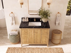 Atlanta Teak Wood 42 in. W x 22 in. D Single Sink Bathroom Vanity - photo 15