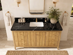 Atlanta Teak Wood 60 in. W x 22 in. D Single Sink Bathroom Vanity - photo 15