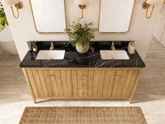 Atlanta Teak Wood 72 in. W x 22 in. D Double Sink Bathroom Vanity - photo 17