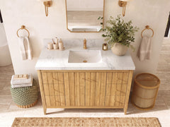 Atlanta Teak Wood 48 in. W x 22 in. D Single Sink Bathroom Vanity - photo 18