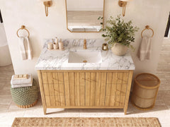 Atlanta Teak Wood 48 in. W x 22 in. D Single Sink Bathroom Vanity - photo 19
