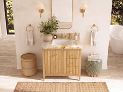 Atlanta 36 in. W x 22 in. D Teak Wood Center Sink Bathroom Vanity - photo 21