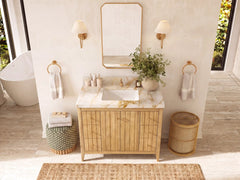 Atlanta Teak Wood 42 in. W x 22 in. D Single Sink Bathroom Vanity - photo 39