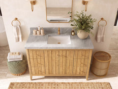 Atlanta Teak Wood 48 in. W x 22 in. D Single Sink Bathroom Vanity - photo 24