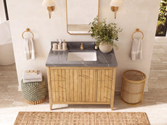 Atlanta Teak Wood 42 in. W x 22 in. D Single Sink Bathroom Vanity - photo 26