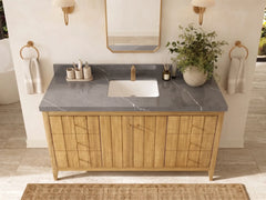 Atlanta Teak Wood 60 in. W x 22 in. D Single Sink Bathroom Vanity - photo 28