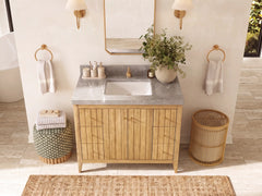 Atlanta Teak Wood 42 in. W x 22 in. D Single Sink Bathroom Vanity - photo 27