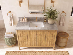 Atlanta Teak Wood 48 in. W x 22 in. D Single Sink Bathroom Vanity - photo 38