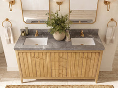 Atlanta Teak Wood 60 in. W x 22 in. D Double Sink Bathroom Vanity - photo 34