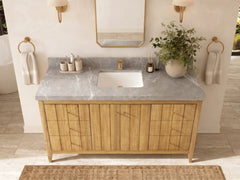 Atlanta Teak Wood 60 in. W x 22 in. D Single Sink Bathroom Vanity - photo 29