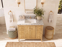 Atlanta Teak Wood 42 in. W x 22 in. D Single Sink Bathroom Vanity - photo 29