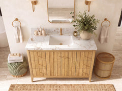 Atlanta Teak Wood 48 in. W x 22 in. D Single Sink Bathroom Vanity - photo 31