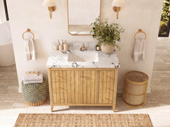 Atlanta Teak Wood 42 in. W x 22 in. D Single Sink Bathroom Vanity - photo 32