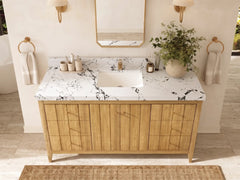 Atlanta Teak Wood 60 in. W x 22 in. D Single Sink Bathroom Vanity - photo 34