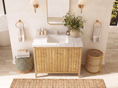 Atlanta Teak Wood 42 in. W x 22 in. D Single Sink Bathroom Vanity - photo 34