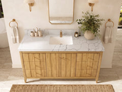 Atlanta Teak Wood 60 in. W x 22 in. D Single Sink Bathroom Vanity - photo 35