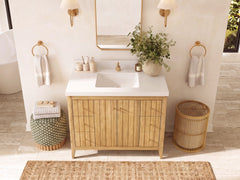 Atlanta Teak Wood 42 in. W x 22 in. D Single Sink Bathroom Vanity - photo 35