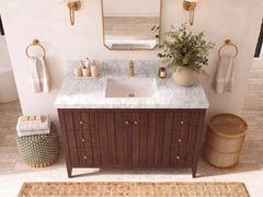 Atlanta Teak Wood 48 in. W x 22 in. D Single Sink Bathroom Vanity - photo 11