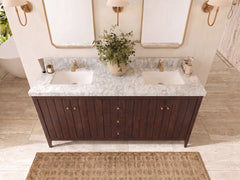Atlanta Teak Wood 72 in. W x 22 in. D Double Sink Bathroom Vanity - photo 31