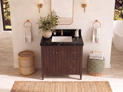 Atlanta 36 in. W x 22 in. D Teak Wood Center Sink Bathroom Vanity - photo 27