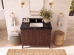 Atlanta Teak Wood 42 in. W x 22 in. D Single Sink Bathroom Vanity - photo 11