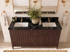 Atlanta Teak Wood 60 in. W x 22 in. D Double Sink Bathroom Vanity - photo 13