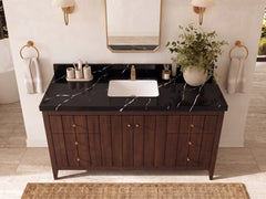 Atlanta Teak Wood 60 in. W x 22 in. D Single Sink Bathroom Vanity - photo 14