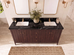 Atlanta Teak Wood 72 in. W x 22 in. D Double Sink Bathroom Vanity - photo 18