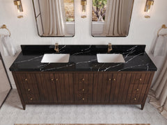 Atlanta Teak Wood 84 in. W x 22 in. D Double Sink Bathroom Vanity - photo 11