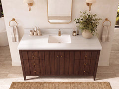 Atlanta Teak Wood 60 in. W x 22 in. D Single Sink Bathroom Vanity - photo 28