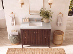 Atlanta Teak Wood 42 in. W x 22 in. D Single Sink Bathroom Vanity - photo 19