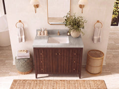 Atlanta Teak Wood 42 in. W x 22 in. D Single Sink Bathroom Vanity - photo 20