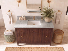 Atlanta Teak Wood 48 in. W x 22 in. D Single Sink Bathroom Vanity - photo 22