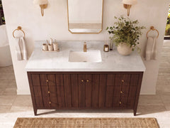 Atlanta Teak Wood 60 in. W x 22 in. D Single Sink Bathroom Vanity - photo 24