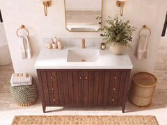 Atlanta Teak Wood 48 in. W x 22 in. D Single Sink Bathroom Vanity - photo 24
