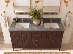 Atlanta Teak Wood 60 in. W x 22 in. D Double Sink Bathroom Vanity - photo 26