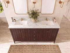 Atlanta Teak Wood 72 in. W x 22 in. D Double Sink Bathroom Vanity - photo 13