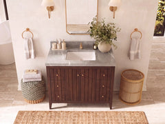 Atlanta Teak Wood 42 in. W x 22 in. D Single Sink Bathroom Vanity - photo 24