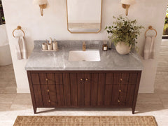 Atlanta Teak Wood 60 in. W x 22 in. D Single Sink Bathroom Vanity - photo 25