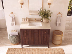 Atlanta Teak Wood 42 in. W x 22 in. D Single Sink Bathroom Vanity - photo 25