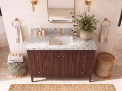 Atlanta Teak Wood 48 in. W x 22 in. D Single Sink Bathroom Vanity - photo 28